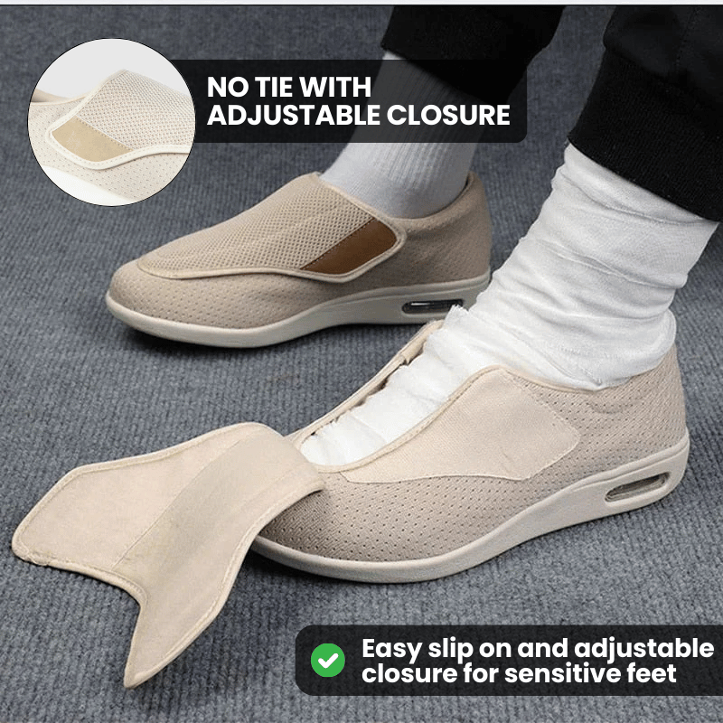 Ortho Stretch No-Tie / Wide Shoes & Low Pressure Fit - Gray