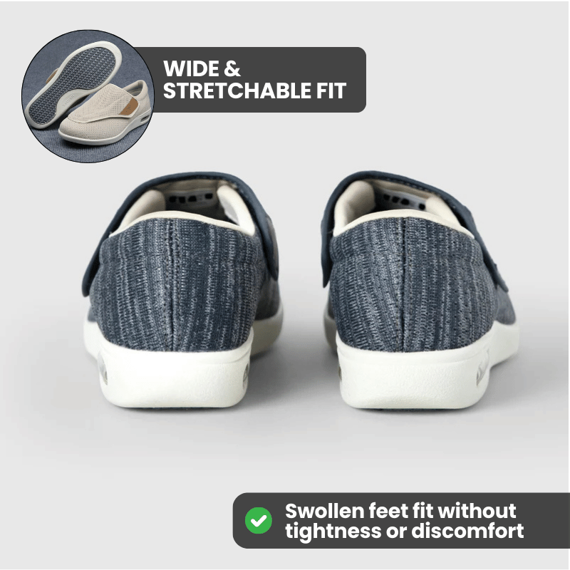 Ortho Stretch No-Tie / Wide Shoes & Low Pressure Fit - Gray