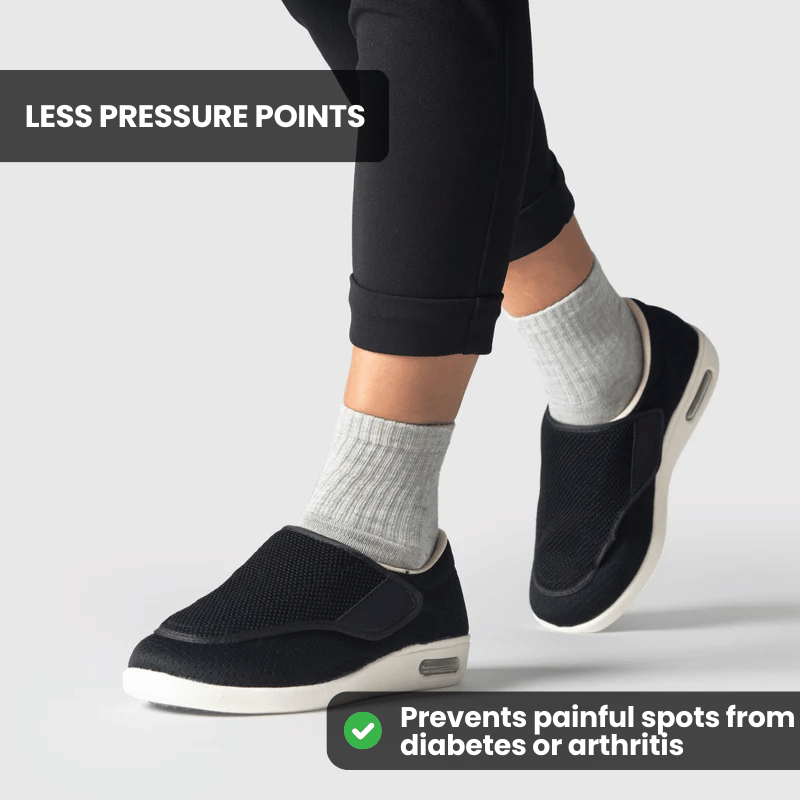 Ortho Stretch No-Tie / Wide Shoes & Low Pressure Fit - Gray