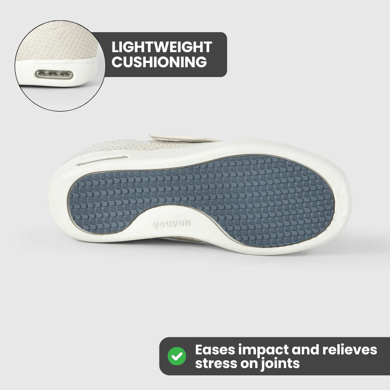 Ortho Stretch No-Tie / Wide Shoes & Low Pressure Fit - Gray