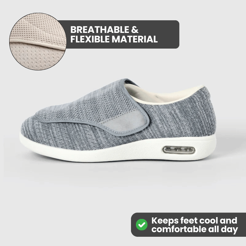 Ortho Stretch No-Tie / Wide Shoes & Low Pressure Fit - Gray