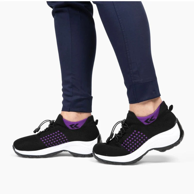 Ortho Stretch Cushion Shoes Women - Black / Purple