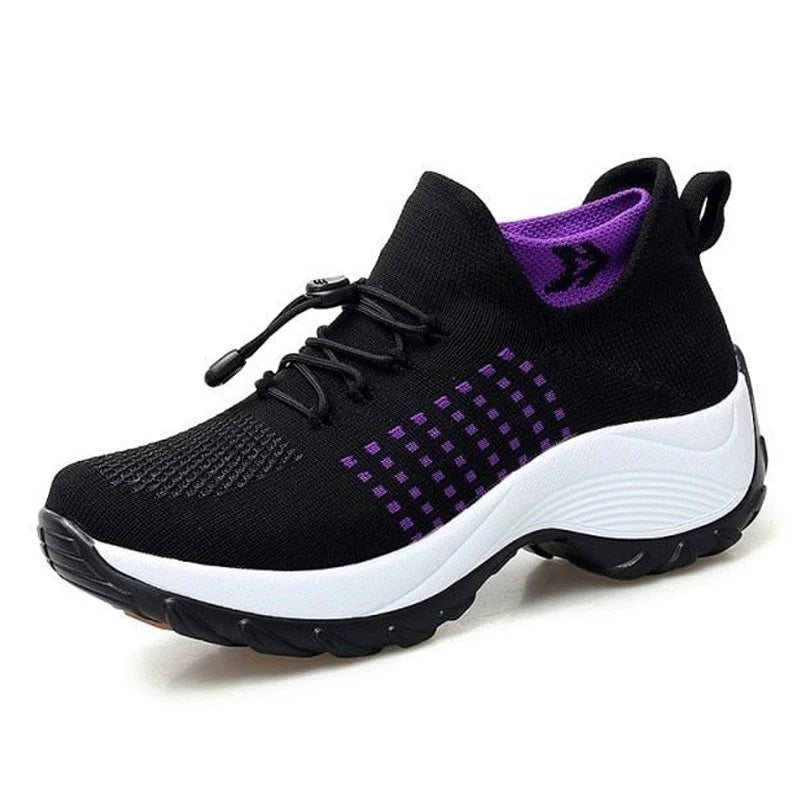 Ortho Stretch Cushion Shoes Women - Black / Purple