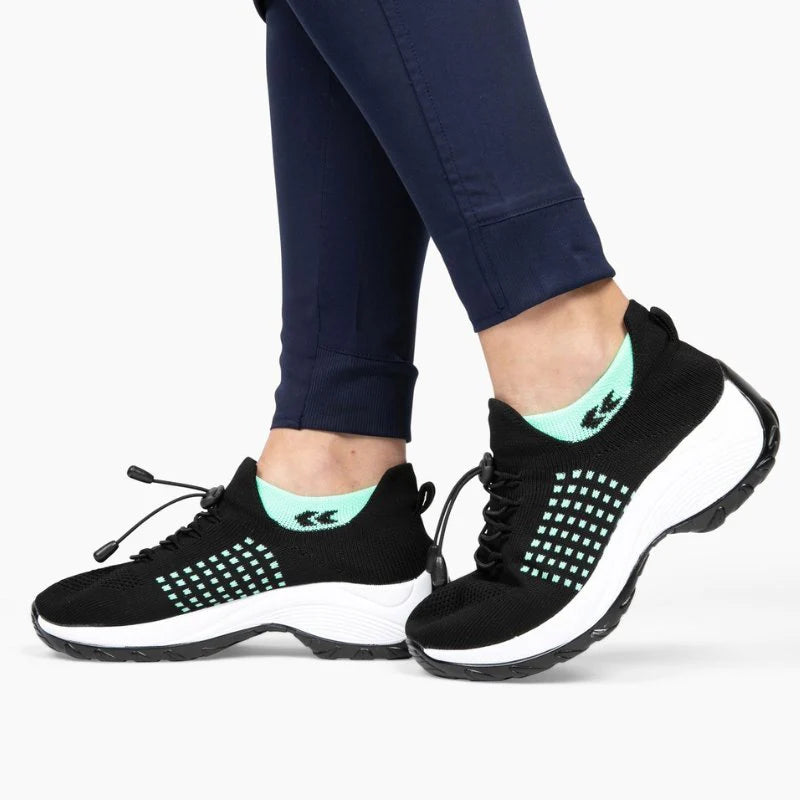 Ortho Stretch Cushion Shoes Women - Black Sky Blue