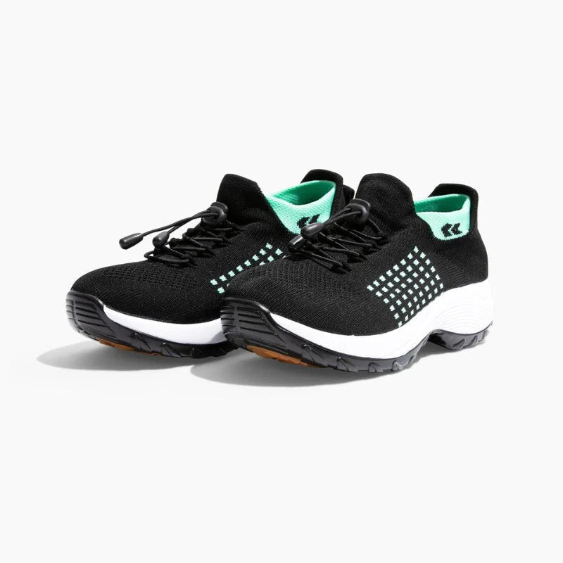 Ortho Stretch Cushion Shoes Women - Black Sky Blue