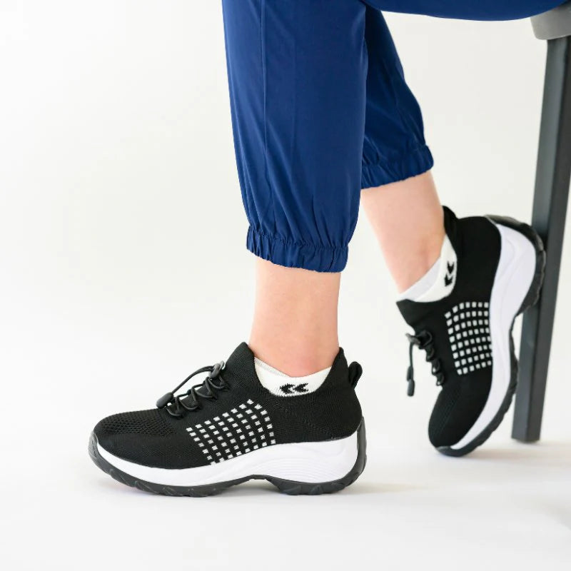 Ortho Stretch Cushion Shoes Women - Black White