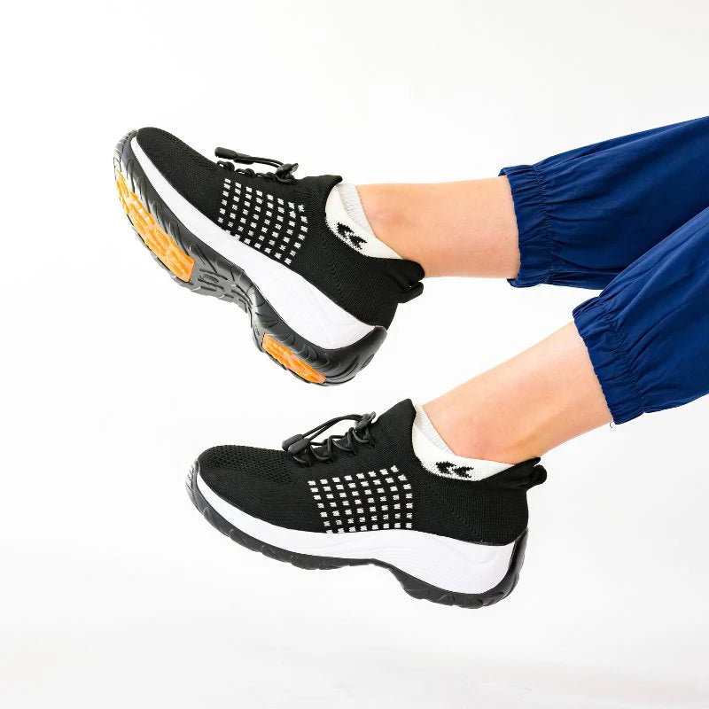 Ortho Stretch Cushion Shoes Women - Black White