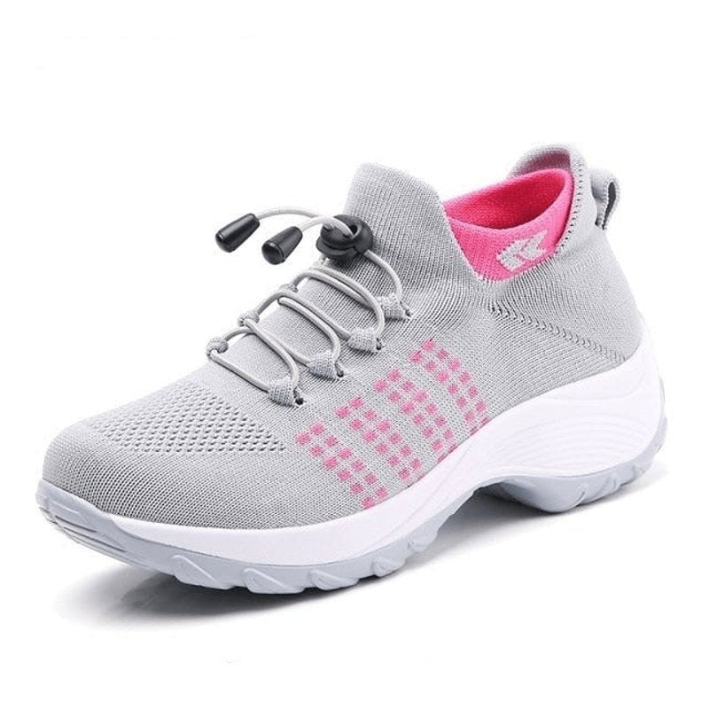 Ortho Stretch Cushion Shoes Women - Gray Pink