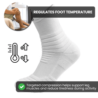 White Breathable Crew Socks - 3 Pack