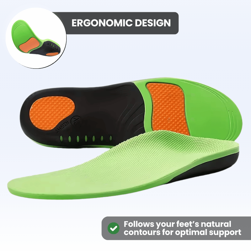 ORTHO-TECH Premium Insoles – Shock Absorbing & All-Day Relief