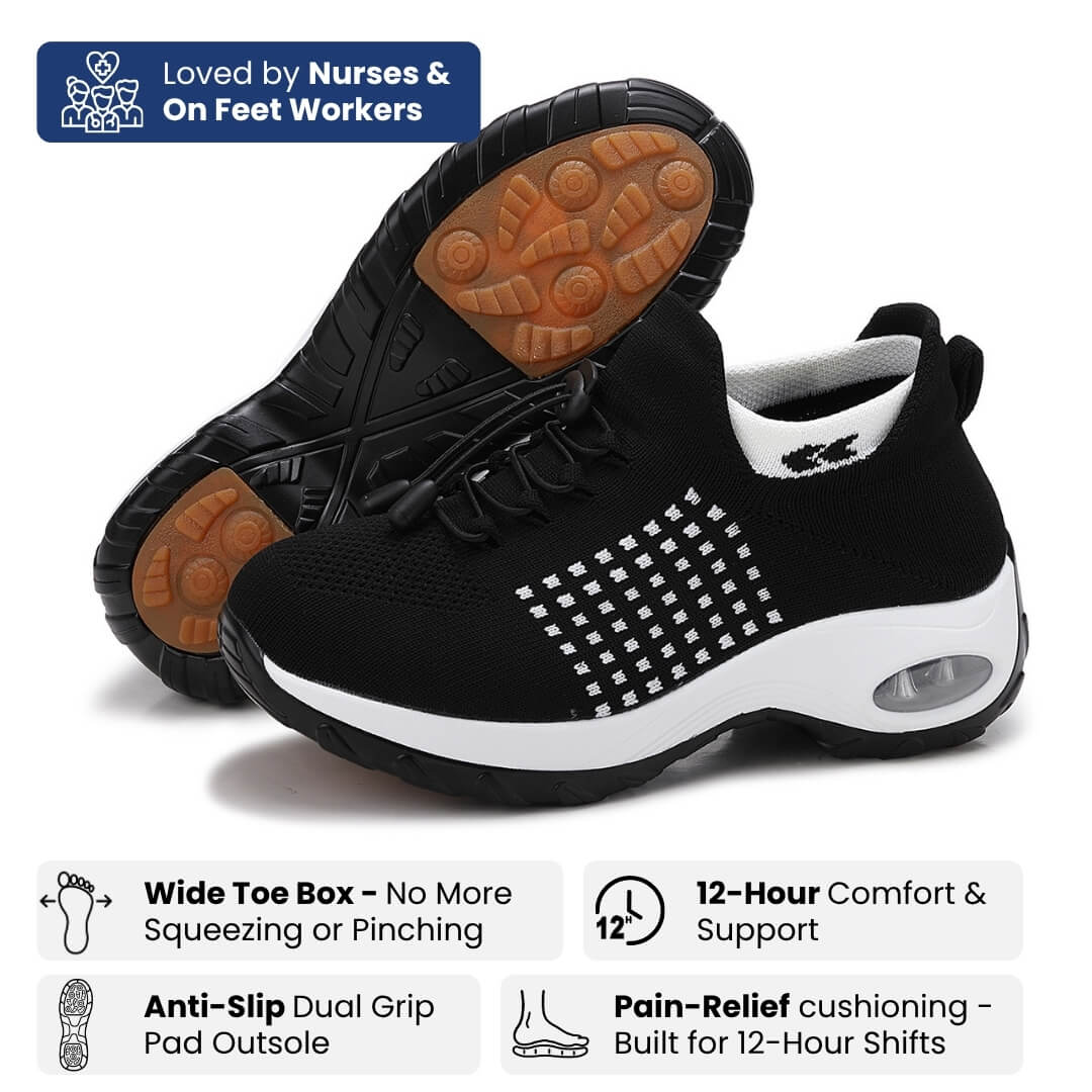 ShiftAir - 12-Hour Shift Shoes for All-Day Foot, Knee & Back Pain Relief (BOGO)