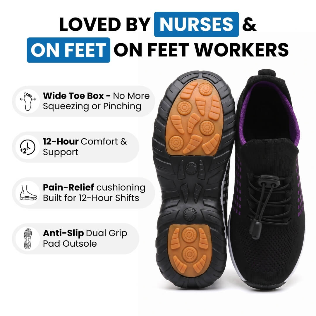 ShiftEase - 12-Hour Shift Shoes for All-Day Foot, Knee & Back Pain Relief