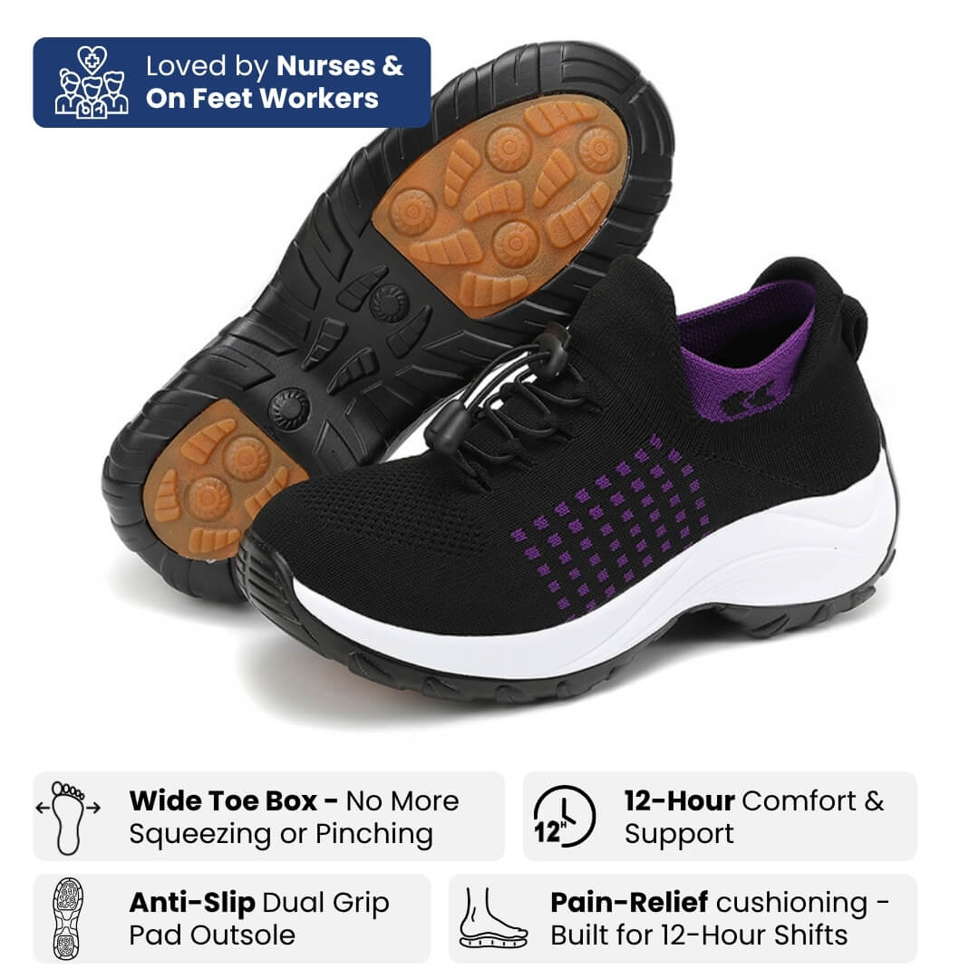 ShiftEase - 12-Hour Shift Shoes for All-Day Foot, Knee & Back Pain Relief (BOGO)