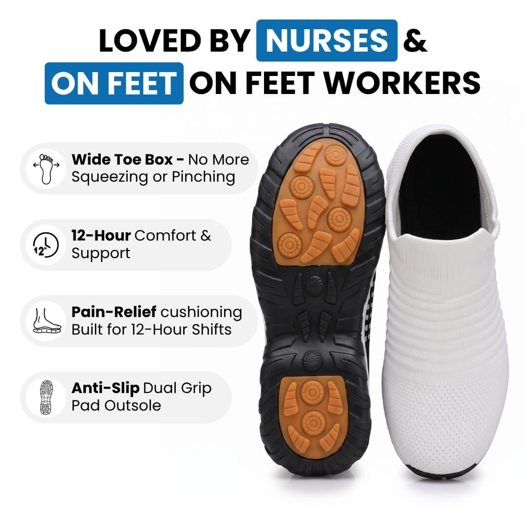 ShiftElite - 12-Hour Shift Shoes for All-Day Foot, Knee & Back Pain Relief
