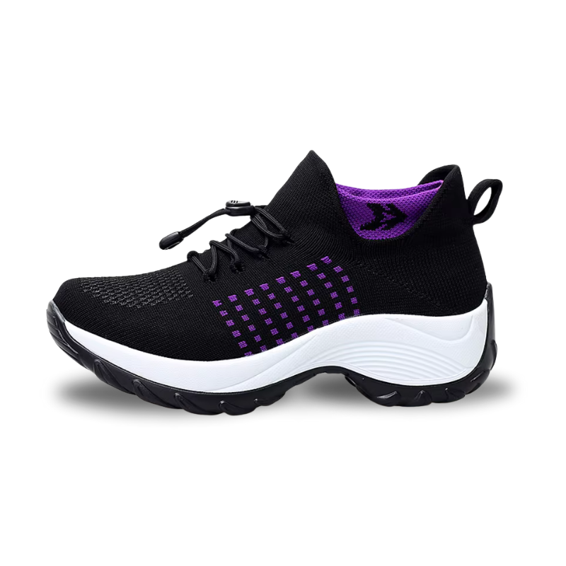 Ortho Stretch Cushion Shoes Women - (Early Bird Access) (Black Purple)