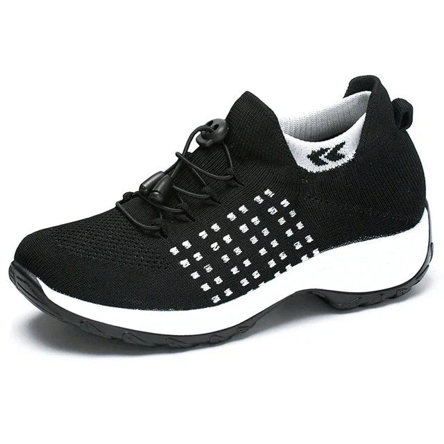 Ortho Stretch Cushion Shoes Women - Black White – Ortho Shoes