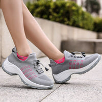 Ortho Stretch Cushion Shoes Women - Gray Pink