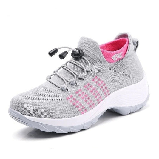 Ortho Stretch Cushion Shoes Women - Gray Pink