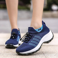 Ortho Stretch Cushion Shoes Women - White Blue